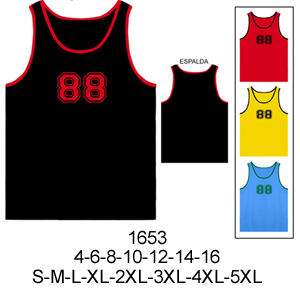 1653 Polera camiseta, Tallas: S-M-L-XL, Tela: Jersey, Consumo: Tela 80 cms. aprox. - Puño 10 cms. aprox.