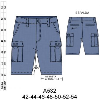 A532 BERMUDA CON BOLSILLO LATERAL