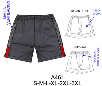 A461 SHORT DEPORTIVO CON CALZA LYCRA