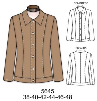5645 CHAQUETA CON CORTE EN EL HOMBRO