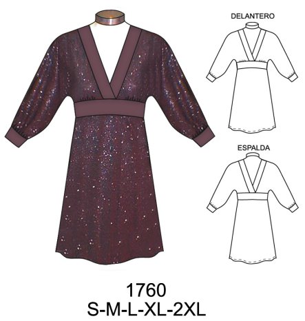 1760 Kimono – Moldes Para Confeccion , Moldes para ropa , Pdf Patterns , sewing patterns PDF,www. pdfpatterns.net ,pdf patterns design ,Escalados de ropa ,Graduaciones y Digitalizacion accumark ,