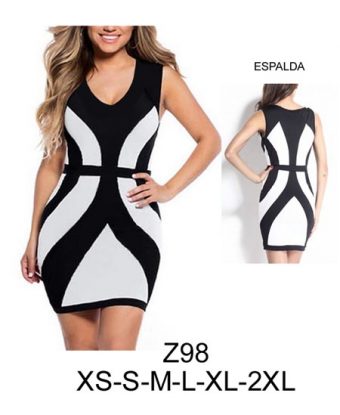 Z98 VESTIDO CON CORTES AJUSTADO